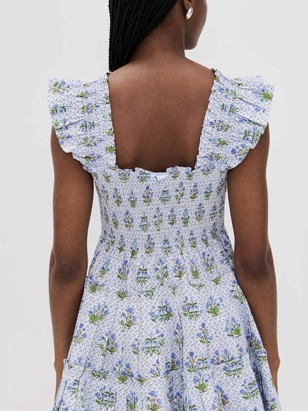 Hill House Mini Charlotte Nap Dress in Blue Floral, M NWOT - Picture 5 of 5